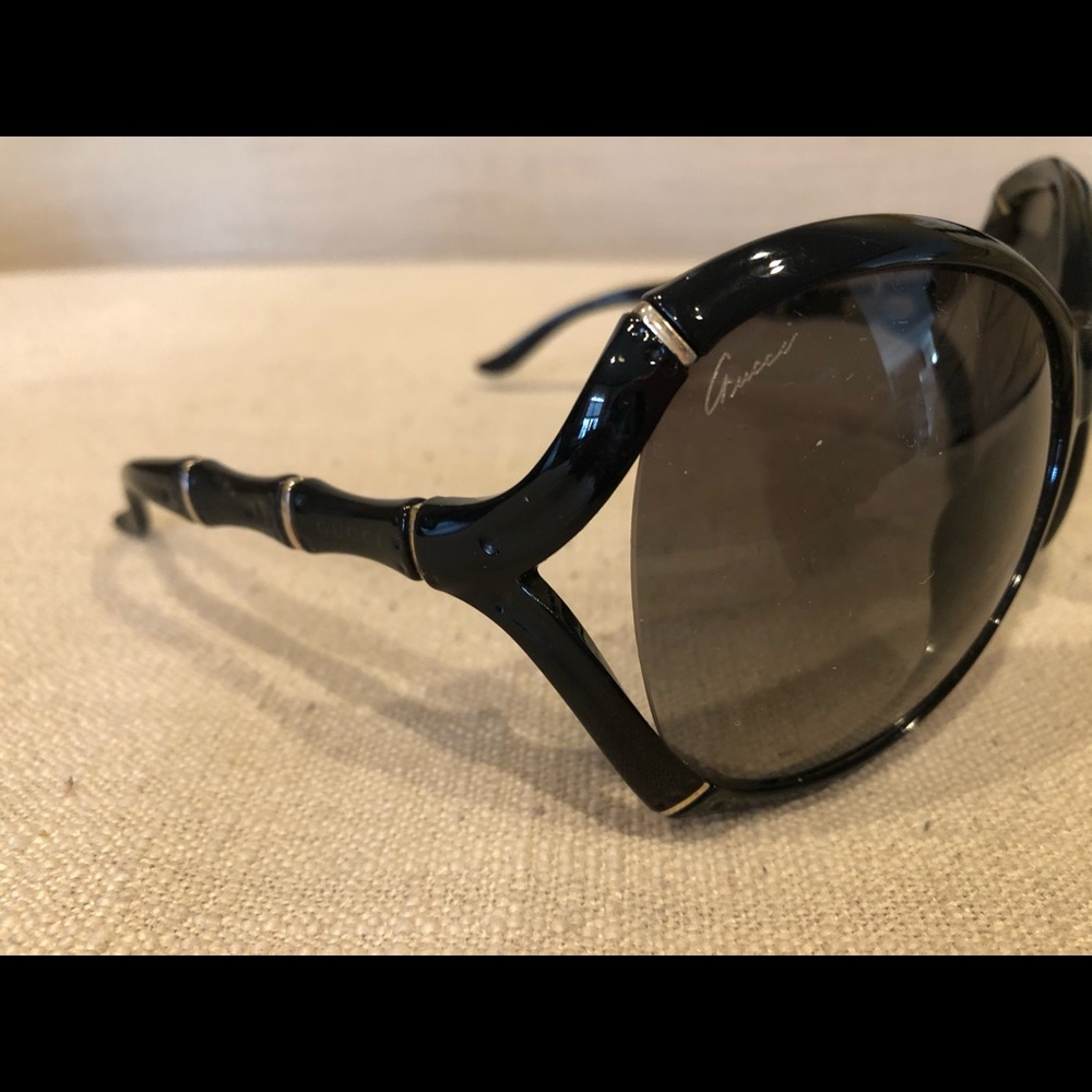 Gucci Black Bamboo Sunglasses - Picture 3 of 5